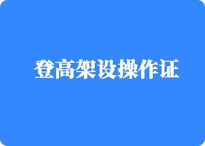 爆操鲍逼粗鲁抽插视登高架设操作证