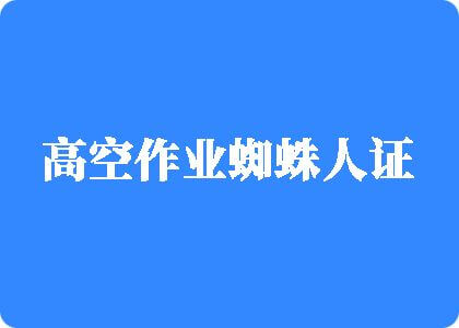 男人肏女人的骚逼高空作业蜘蛛人证